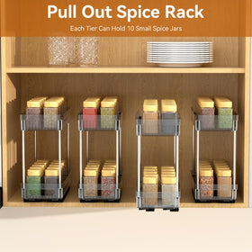 DABIGE transparent baskets showcase spices at a glance.