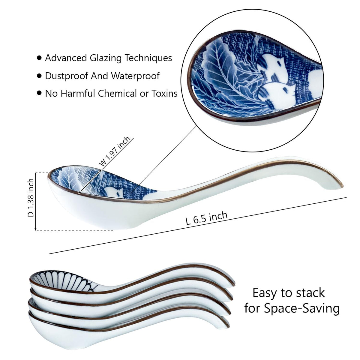 DAHO GOMSU ramen spoon with long handle for comfortable use
