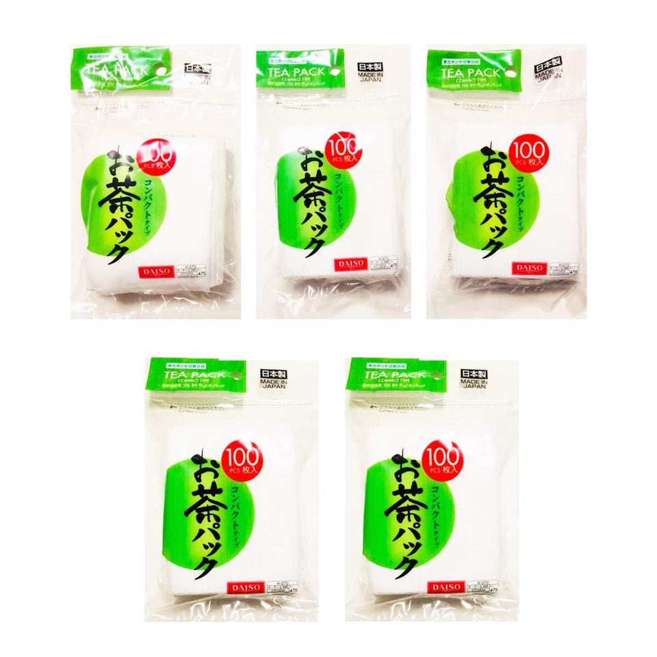 Daiso disposable tea filter bag for loose tea with a hard-type design, easy to fill.