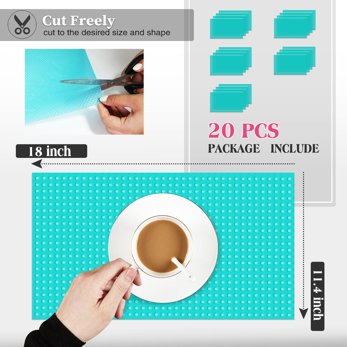 Daixers fridge mats EVA waterproof material for easy cleaning.