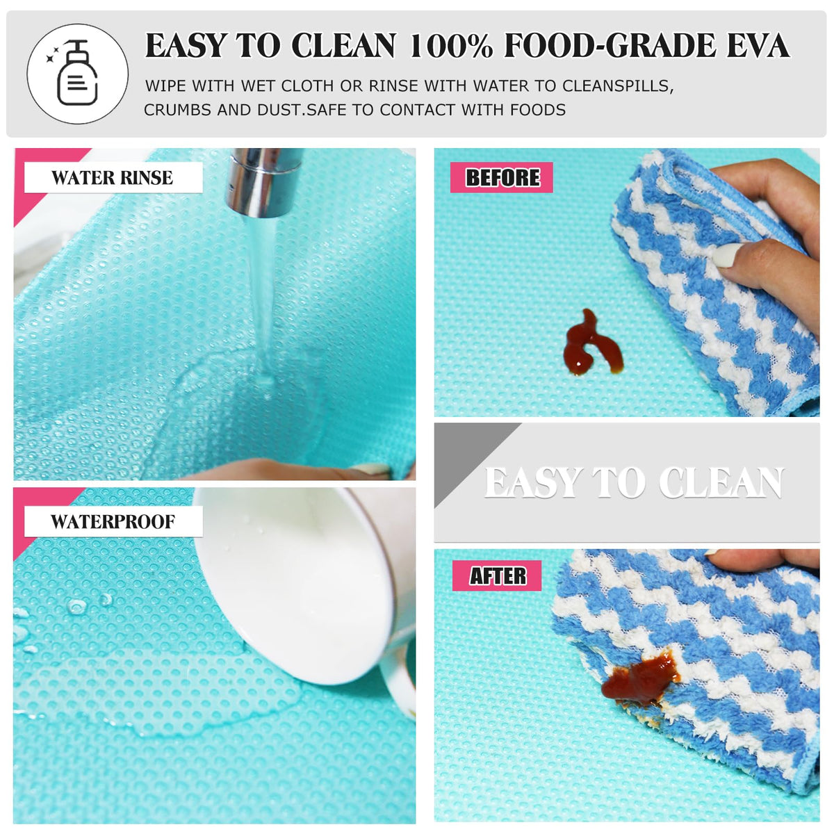 Daixers reusable fridge pads save time on cleanup and drying.