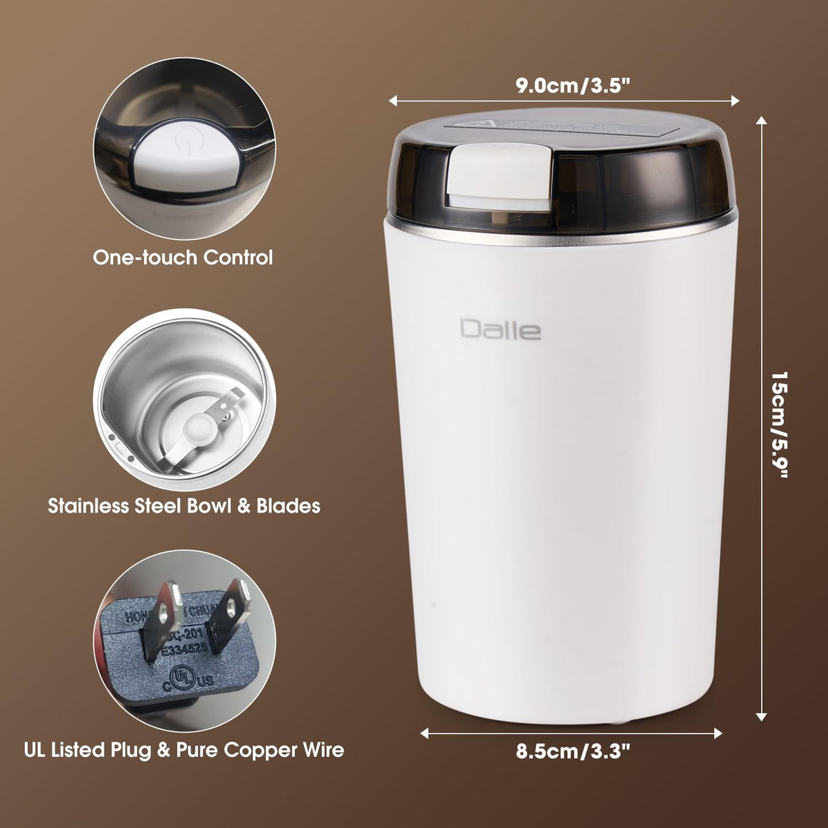Dalle easy-clean bowl with quick wipe after use enables quick cleanup.