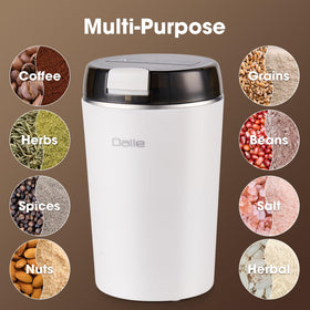 Dalle portable mini-grinder on travel scene emphasizes space-saving design.