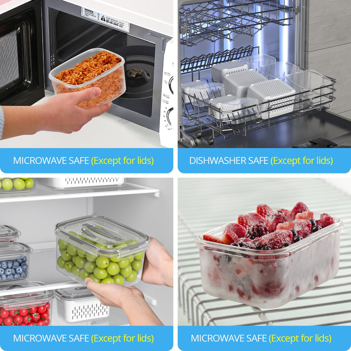 Damynuo five sizes for varied fridge storage needs