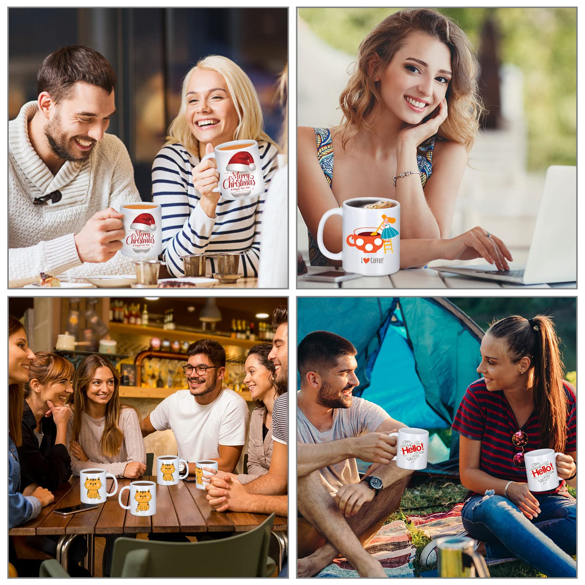 DANALLAN gift-ready 12-pack sublimation mugs for holidays.