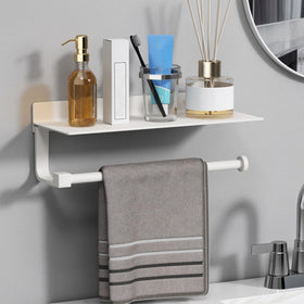 Danpoo matte white wall-mount complements any decor while reducing countertop clutter.