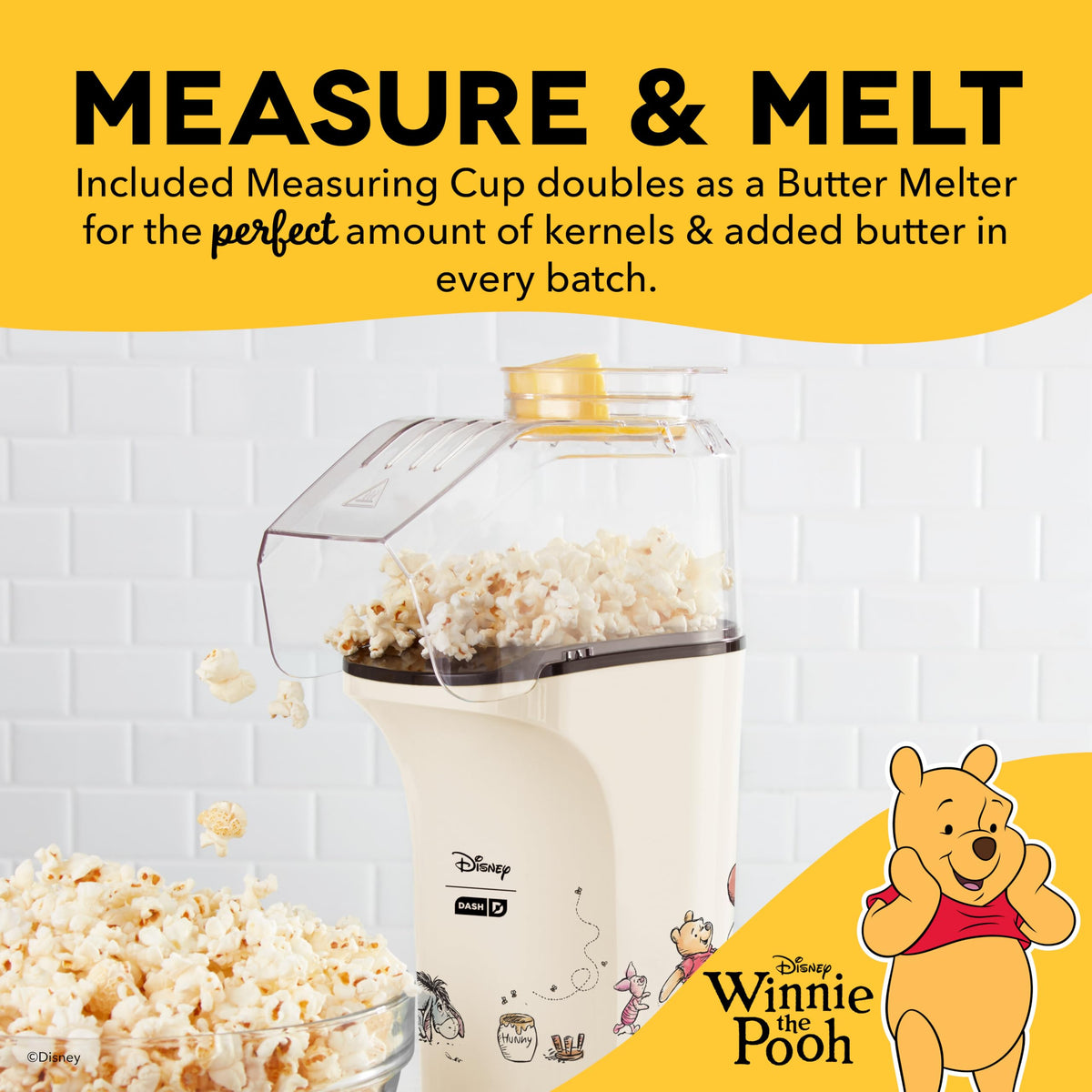 DASH Fresh Pop popcorn in a bowl, perfect for gatherings.
