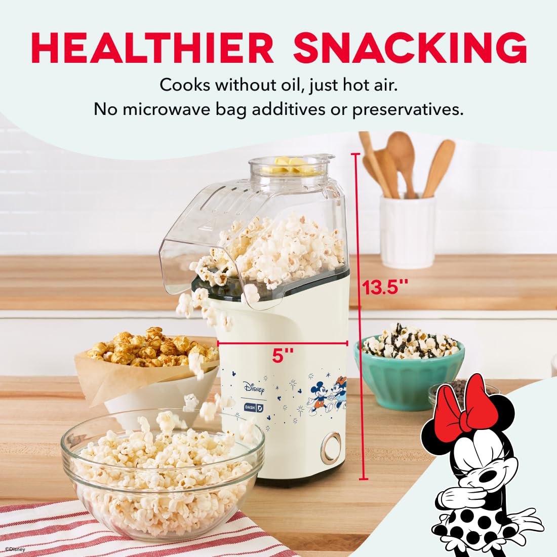 Butter-melting tray attached to the DASH Fresh Pop popcorn maker for toppings