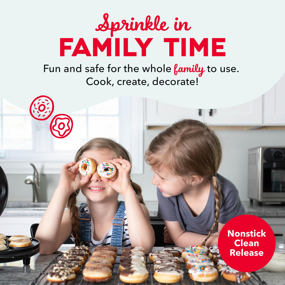 DASH Mini Donut Maker quick preheat for snack-ready donuts.
