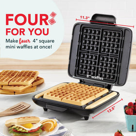 DASH No-Drip dual-nonstick-plates deliver even browning.