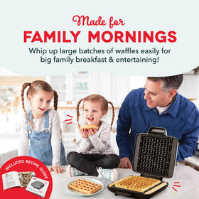 DASH No-Drip Waffle Maker easy cleanup after cooking