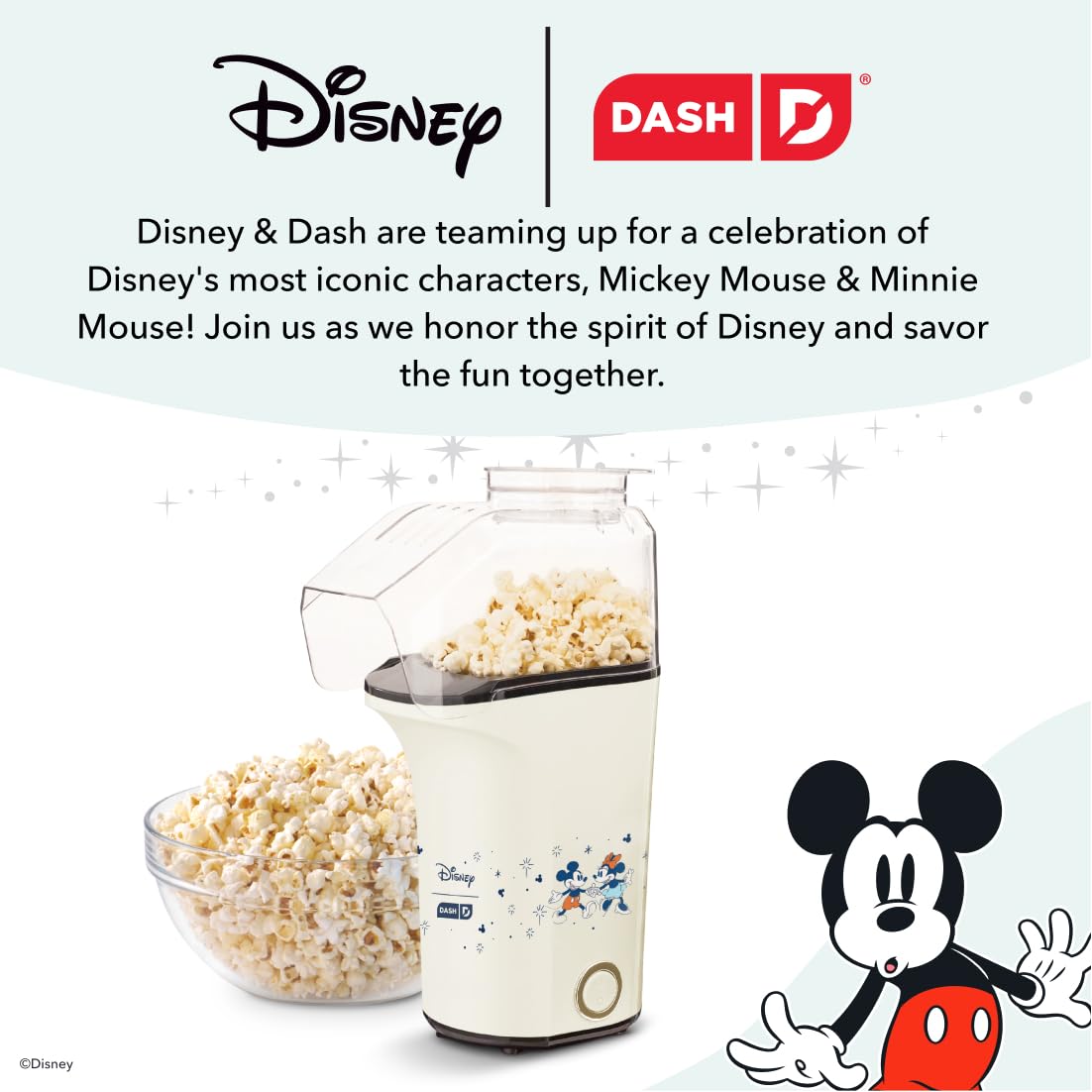 Recipe guide included with the DASH Fresh Pop popcorn maker