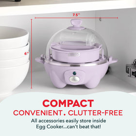 DASH Rapid Egg Cooker omelet bowl supports quick omelet mornings