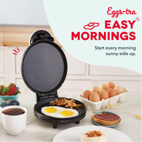 DASH Round Express Electric non-slip feet stabilize breakfast prep.