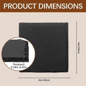 DASSNANE slate coaster-engraved-surface ready for personalized names or patterns.