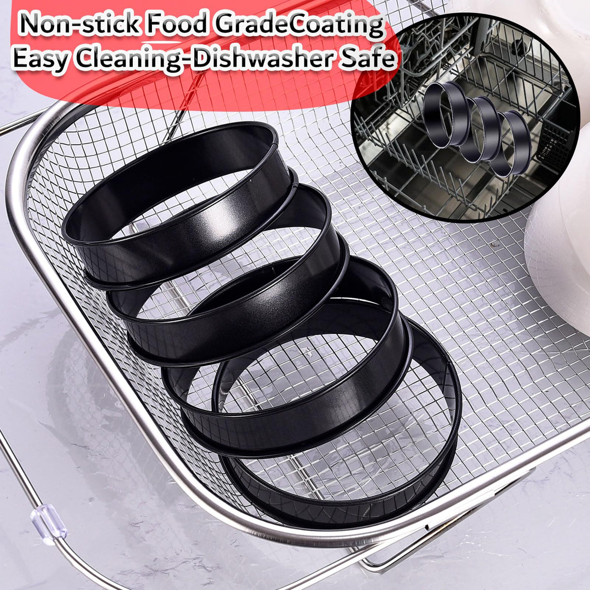 Datanya versatile muffin tart rings shape eggs, cookies, and mini sandwiches