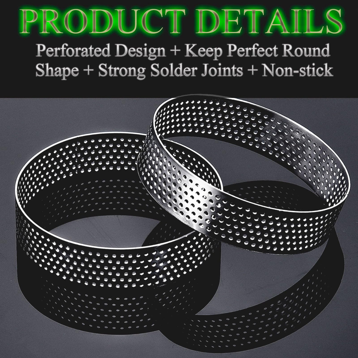 DATANYA round mousse cake ring enables clear layer visibility.