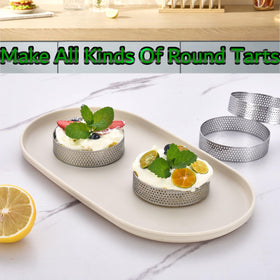 Datanya tart ring molds are dishwasher safe for quick cleanup.