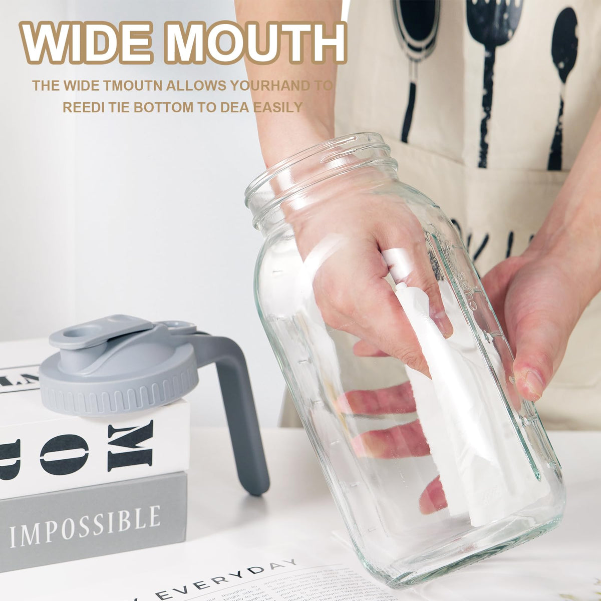 DAZHICN fridge-ready pitcher with lid simplifies cold beverage storage.