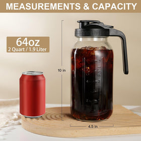 DAZHICN leak-proof pitcher with flip-top lid keeps drinks fresh and spill-free.