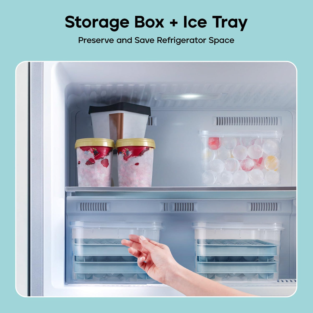 DclobTop BPA-free ice trays ensure safe, everyday freezing.