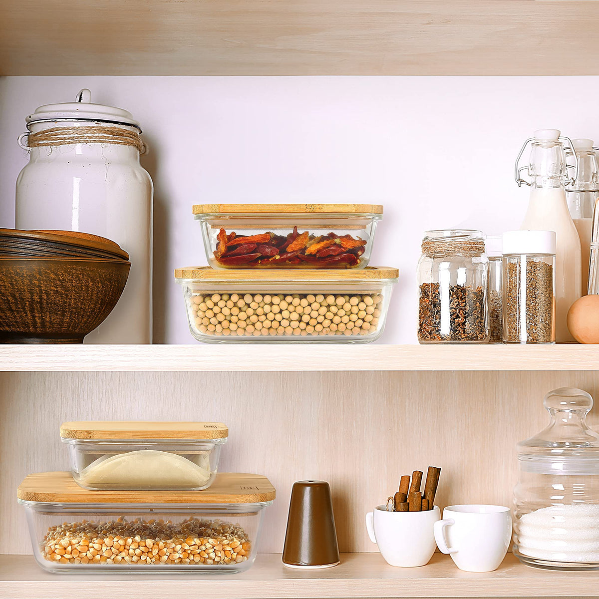 DE borosilicate glass is oven-safe and fridge-friendly for versatile use.