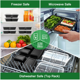 Dealusy top-rack dishwasher-safe containers simplify cleanup after meals.