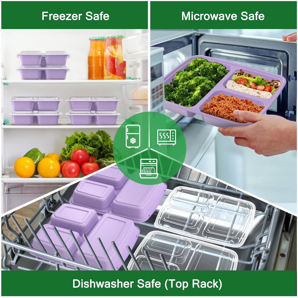 Dealusy durable plastic for takeout and camping on the go.