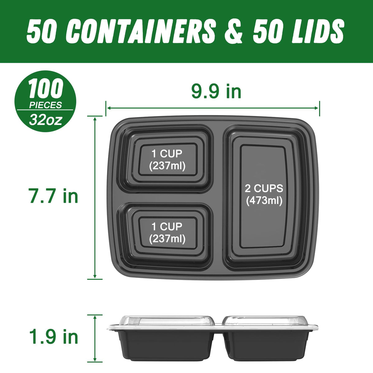 Dealusy leakproof lid showing secure seal for spill-free meals.