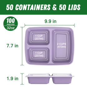 Dealusy leakproof lids keep foods sealed during transport and stacking.