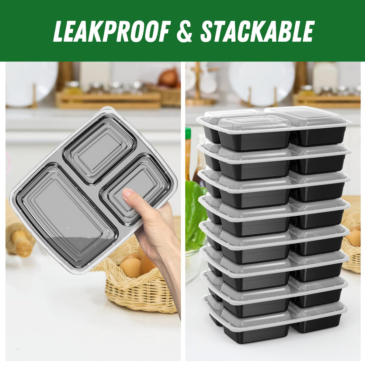 Dealusy microwave and freezer-safe containers ready for reheating and storage.