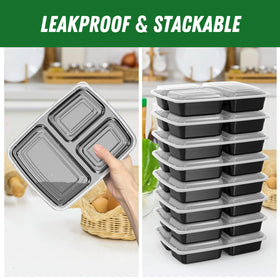 Dealusy microwave and freezer-safe containers ready for reheating and storage.