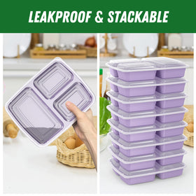 Dealusy portion-control containers ideal for school, work, or gym meals.