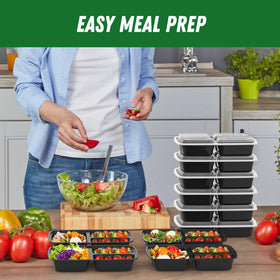Dealusy black takeout-friendly container suitable for on-the-go meals.