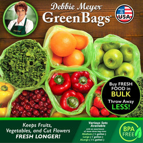 Debbie Meyer GreenBags 40-pack in fridge keeps produce crisper longer
