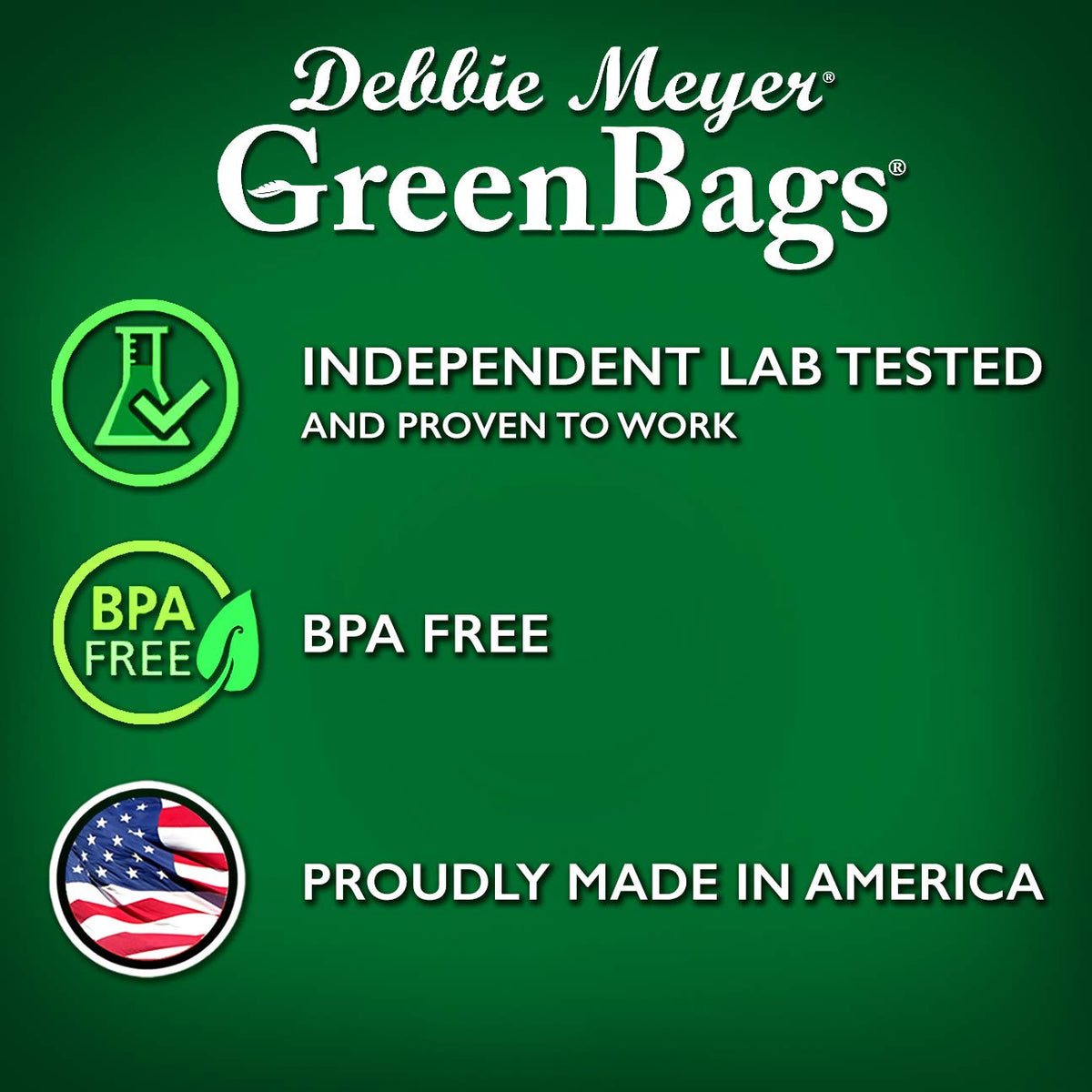 Debbie Meyer GreenBags 40-pack leak-proof seal keeps leftovers fresh