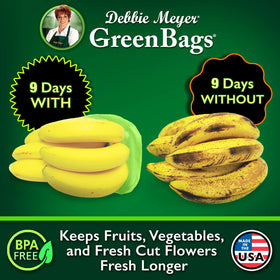 Debbie Meyer GreenBags extra-large bags store leftovers and bulk items.