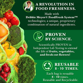 Debbie Meyer GreenBags large bags ideal for bulk produce and meal prep.