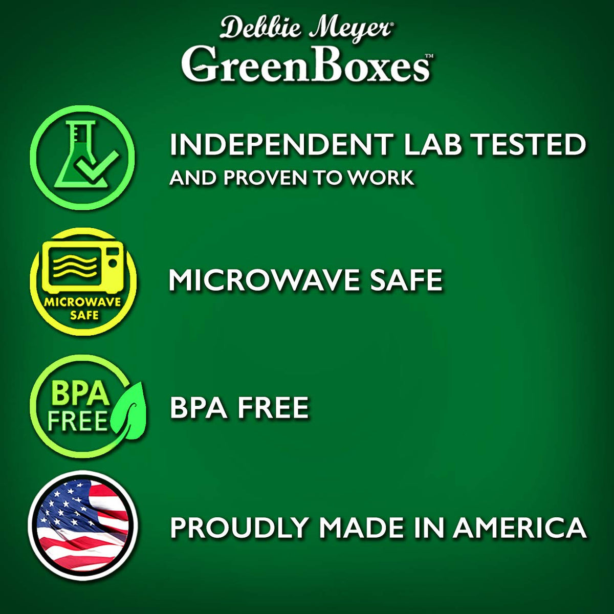 Debbie Meyer GreenBoxes BPA-free design supports safe food storage.