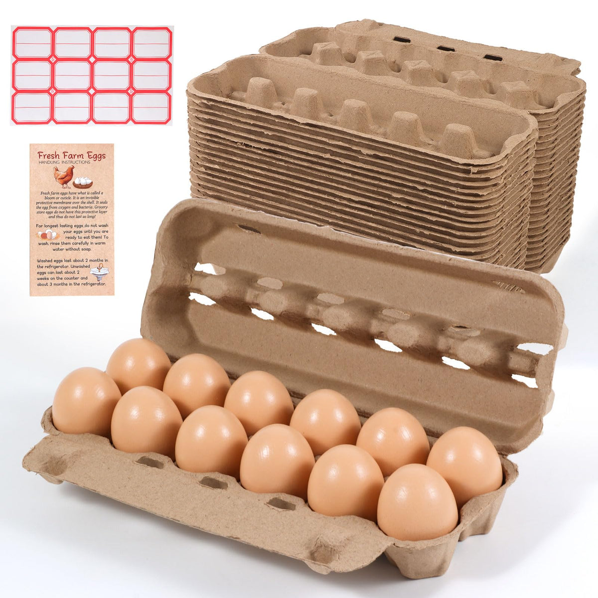 DecarDamai egg carton with secure front clasp for safe transport.