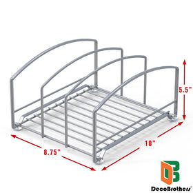 Deco Brothers 3-slot cabinet organizer in use helps reduce kitchen clutter