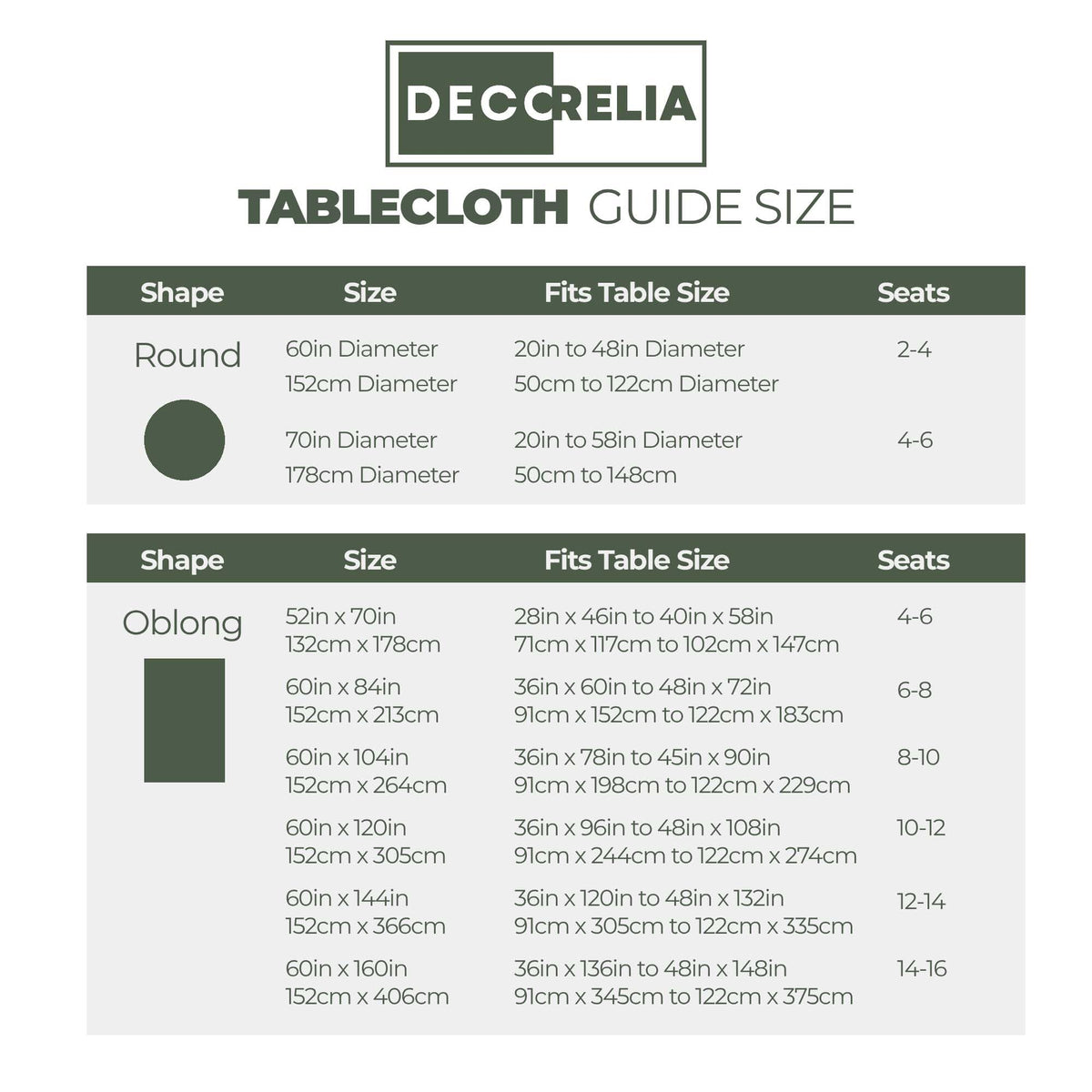 Decorelia versatile round tablecloth for indoor and outdoor dining
