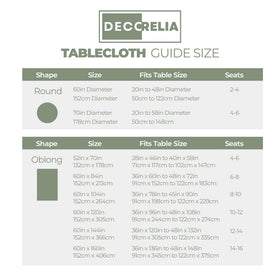 Decorelia picnic round tablecloth providing spill resistant dining outdoors