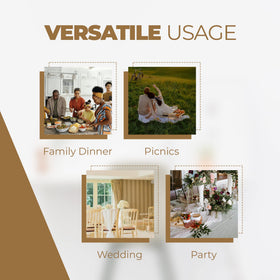 Decorelia wrinkle-resistant round tablecloth protects from sun and scratches in coffee color.