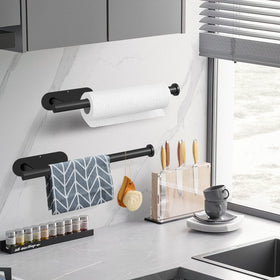 DEKAVA under-cabinet paper towel holder in BlackA for easy wall mounting.