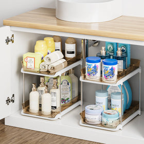 Delamu clear acrylic storage organizer designed for visibility and quick access.