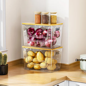 Delamu fruit and vegetable bin keeps produce neatly arranged and visible