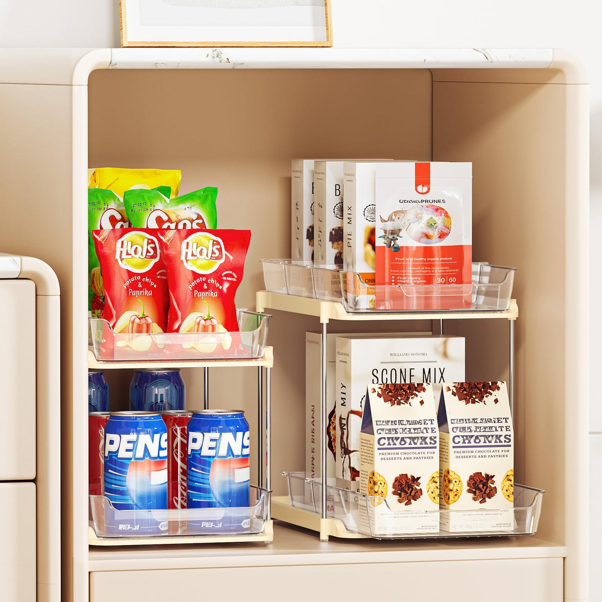 Delamu under-sink storage solution to maximize cabinet space.