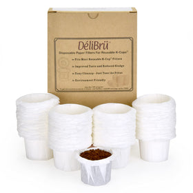 Delibru K Cup brewing with filters supports compatibility with most pods.