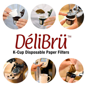 Delibru K Cup filters are biodegradable and recyclable, supporting low-waste coffee rituals.